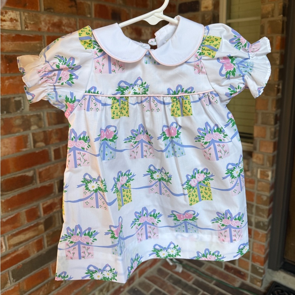 TBBC Every Day is a Gift Dress 12-18 Months | The Beaufort Bonnet Company